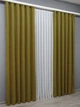 Комплект готових штор VR-Textil Мікровелюр Petek № 1503ш Гірчичний 150х290 см 2 шт (33-0393) - зображення 4