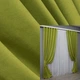 Комплект готових штор VR-Textil Мікровелюр Petek № 1500ш Салатовий 150х270 см 2 шт (33-1043) - зображення 1