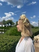 Венок из сухоцветов на голову «Кружево» к фестивалю «Вырий» 22*22*7 см - изображение 4