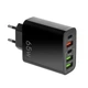 Мережевий зарядний пристрій PD 65W швидка зарядка Quick Charge 3.0 USB Type-C PD блок швидкої зарядки для IPhone IPad Apple Samsung Xiaomi юсб адаптер живлення для айфона телефона чорний (10077) - зображення 1