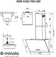 Белая вытяжка для кухни настенная декоративная наклонная Minola HDN 5202 WH/INOX 700 LED, шириной 50 см - изображение 2