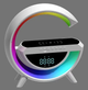 Портативная колонка c RGB-подсветкой, часами BT/TF/Wireless Charger/USB/FM/AUX 20 Вт, белый - изображение 5