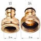 Адаптер латунний 1/2" (3/4") для поливу LOSSO MY-104, перехідник для шланга - зображення 4