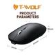 Мышь компьютерная безпроводная TWolf X2 Rechargeable 2.4G + Bluetooth |2.4G, BT, 800/1200/1600dpi| Черный - изображение 11