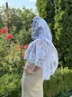 Кружевной ажурный платок в церковь для крестной 100см - изображение 4