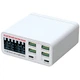 Зарядная док-станция на 6 устройств с дисплеем Digial Lion CS-896C, многопортовое зарядное устройство с быстрой зарядкой, 4×USB QC3.0 и 2×Type-C PD, 72W - изображение 1