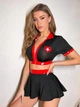 Ролевой костюм медсестры «Hot Nurse» с виниловыми вставками S-М Черный - изображение 2