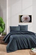 Двоспальний Євро комплект First Choice Sadora navy blue Фланель - изображение 1