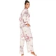 Сатиновая пижама Victoria's Secret Satin Long Pajama Set Striped Flowers XS Розовая в полоску - изображение 2