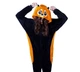Пижама женская кигуруми Kigurumi Енот XL (175-185 см) Черная с оранжевым - изображение 4