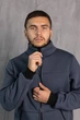 Мужской спортивный костюм на флисе с воротником стойка KM 00365 L Серый ( AN-00365/03 C ) - изображение 4