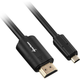 Kabel Sharkoon HDMI - microHDMI 2.0 4K M/M 1.5 m Black (4044951017973) - obraz 1