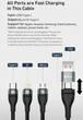 Кабель для ноутбука Baseus 100W Flash Series Two-for-three Charging Cable 1.2 м Type-C| Lightning| microUSB - зображення 3
