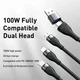 Кабель для ноутбука Baseus 100W Flash Series Two-for-three Charging Cable 1.2 м Type-C| Lightning| microUSB - зображення 5