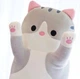 Мягкая игрушка подушка Кот Батон 70см плюшевая Серая - изображение 2