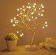 Настольный декоративный ночник дерево светильник Bonsai Led золотистый с теплым светом от USB или 3AA. - изображение 1
