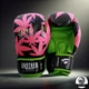 Боксерские перчатки Lion Another Boxing, 10oz, черно-розовые с зеленым (BR-01-10) - изображение 1