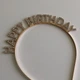 Обруч happy birthday зі стразами з днем народження Honey Fashion Accessories One Size золотистий (12-68) - зображення 5