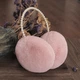 Яскраві теплі навушники з перлинами Honey Fashion Accessories One Size пудровий (13-32) - зображення 1