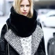 Объемный меховой снуд шарф-труба Fashion Accessories One Size черный (13-74) - изображение 1