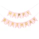 Паперова гірлянда з прапорців Happy Birthday Honey Fashion Accessories 3м рожевий (12-206) - зображення 1