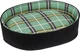 Бортик овальный бязь+фетр Barksi Comfort L 45x60x12 см Черно-зеленый (360305) - изображение 1