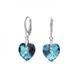 Срібні сережки Spark зі Swarovski Xilion Heart KW620214BB - изображение 1