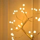 Світильник на батерейках нічник від юсб дерево роса Niki Light дерево перли золотого кольору теплий білий світильник USB + 3AA - зображення 7