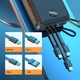 Повербанк Power Bank LENYES LED-30000mAh (Реальна ємність), ліхтарик, 2хUSB, MicroUSB, Type-C з кабелями 5В - зображення 2