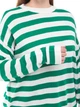 Свитер женский зеленый в полоску удлиненный тонкий 224286-1-Т ONE SIZE - изображение 8