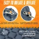 Надувной туристический коврик каремат с подушкой Eagle Rock 40DNylon TPU 188х58х6 см Серый (NAD00312) - изображение 9