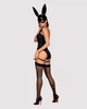 Еротичний ігровий костюм зайчика Obsessive Bunny costume Чорний L/XL (SO7702) - зображення 4