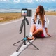 Универсальный монопод Hoco K22 Handy / устойчивая настольная подставка для стримов и прямых трансляций / максимальная высота 1.75 метра / (black) - изображение 8