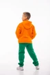 Дитячий спортивний утеплений костюм Kindamor Warm Autumn Orange для хлопчика, фліс 146 см помаранчевий з зеленим - зображення 5