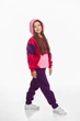 Детский спортивный утепленный костюм Kindamor Snug Princess Purple/Crimson флис для девочки 116 см фиолетовый с малиновым - изображение 2