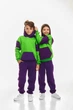 Дитячий спортивний утеплений костюм Kindamor Active Heat Purple/Green, фліс для дівчинки 128 см фіолетовий із зеленим - зображення 12