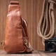 Интересная сумка через плечо в модном цвете из экокожи VINTAGE Bag 22793 Рыжий - изображение 10
