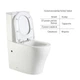 Унітаз підлоговий Qtap Virgo Ultra Quiet безобідковий з сидінням Soft-close WHITE QT18226092AW - изображение 4