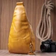 Яркая сумка Vintage из экокожи желтого цвета с текстильной лямкой для города (bg227fash75) - изображение 10