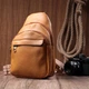 Яркая вертикальная женская сумка через плечо из экокожи Vintage желтого цвета (bg227fash88) - изображение 9