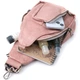 Женская сумка с акцентом на текстильную лямку из гладкой экокожи VINTAGE Bag 22772 Розовый - изображение 8