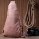 Женская сумка с акцентом на текстильную лямку из гладкой экокожи VINTAGE Bag 22772 Розовый - изображение 10