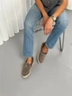Лоферы женские зимние ShoesBand Темно-бежевые натуральная замша 40 (26 см) (S94251з) - изображение 4
