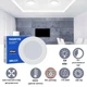 Точковий led світильник 9W ІР44 NORTE Downlight 1-NDP-1604 5000K - зображення 2
