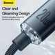 Кабель Baseus Type-C to Lightning Crystal Shine Series CAJY000201 1.2 метра черный - изображение 4