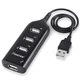 USB розгалужувач хаб пасивний Insten 4-Port Black - зображення 1
