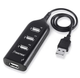 USB розгалужувач хаб пасивний Insten 4-Port Black - зображення 2