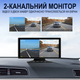 Автомобильная парковочная система с дисплеем 10.36" дюймов и 2 камерами заднего вида Podofo A-3680 с видеорегистратором, Bluetooth и FM, Android Auto/CarPlay - изображение 4