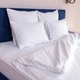 Комплект постельного белья SoundSleep Stripe сатин-страйп полуторный 160х220 см белый (93838863) - изображение 2