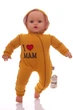 Человечек на молнии с капюшоном I Love Mam оранжевый 74 см (41446) - изображение 1